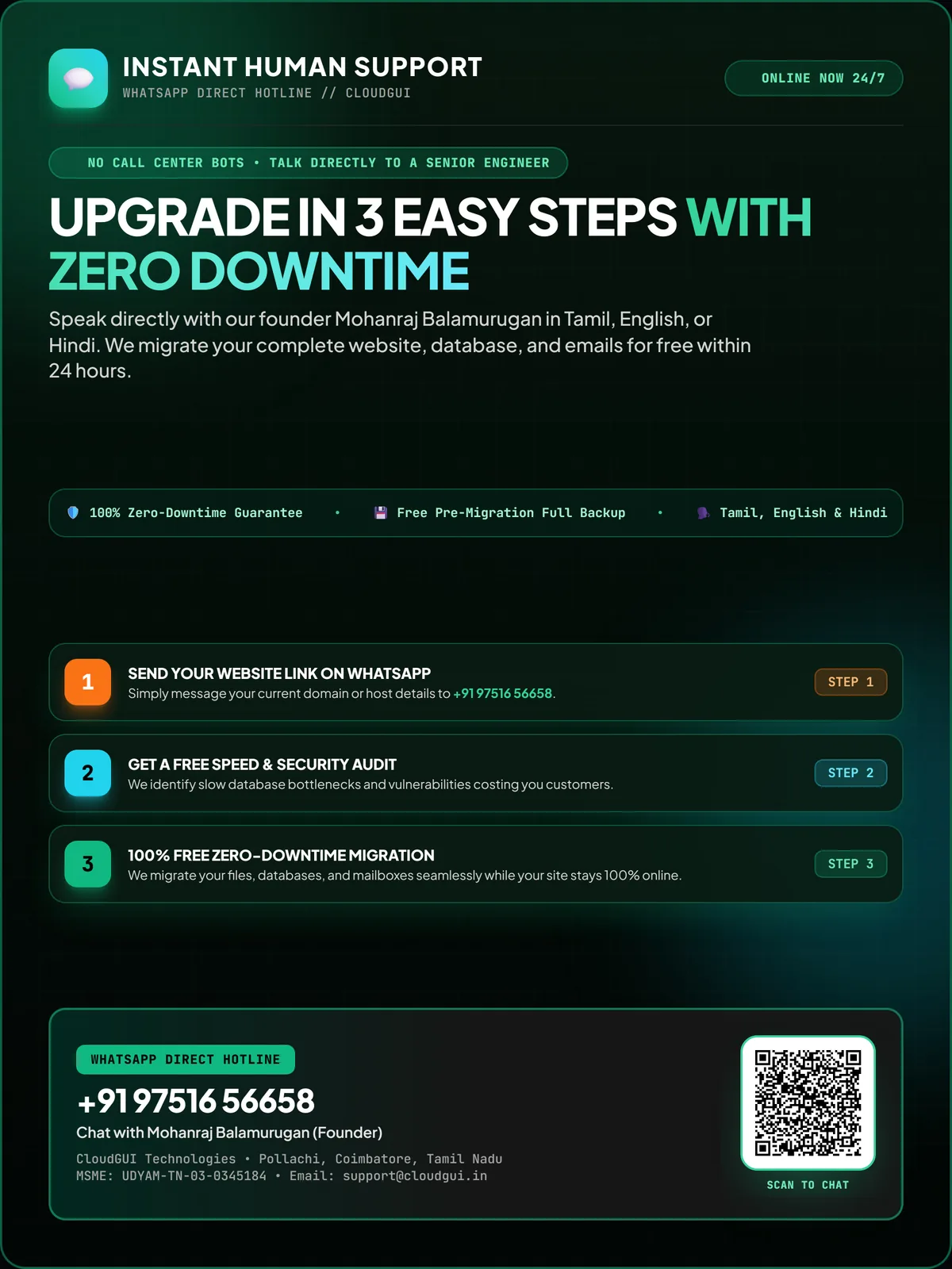 Upgrade in 3 Easy Steps with Zero Downtime